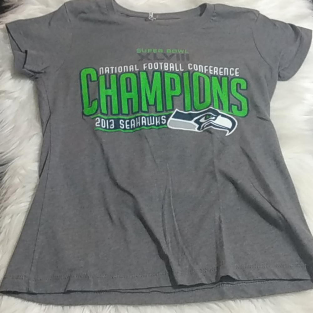 Allstyle apparel activewear gray Seahawks t-shirt